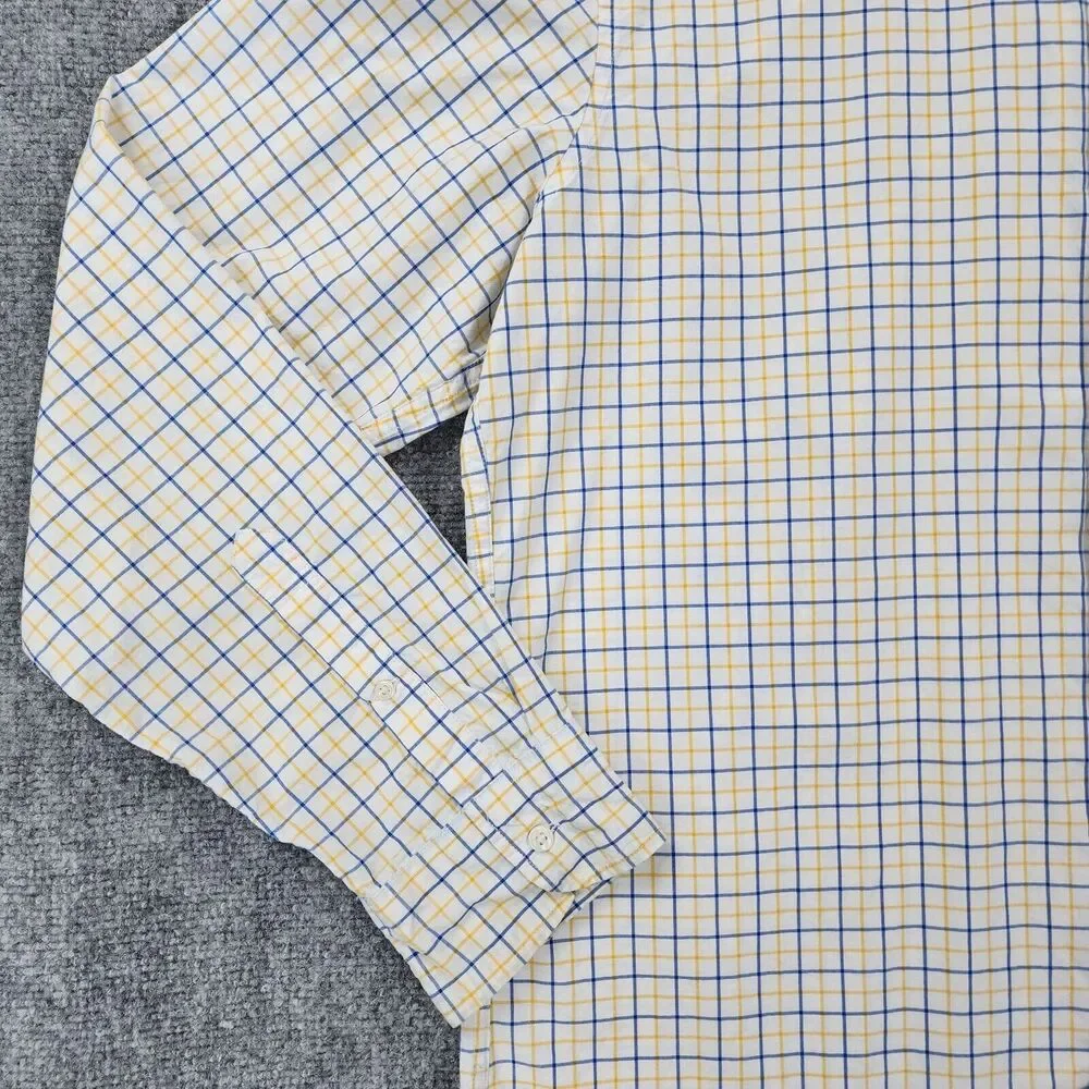 J Crew Shirt Mens Slim XL Gingham Plaid Long Sleeve Casual Button Down Preppy